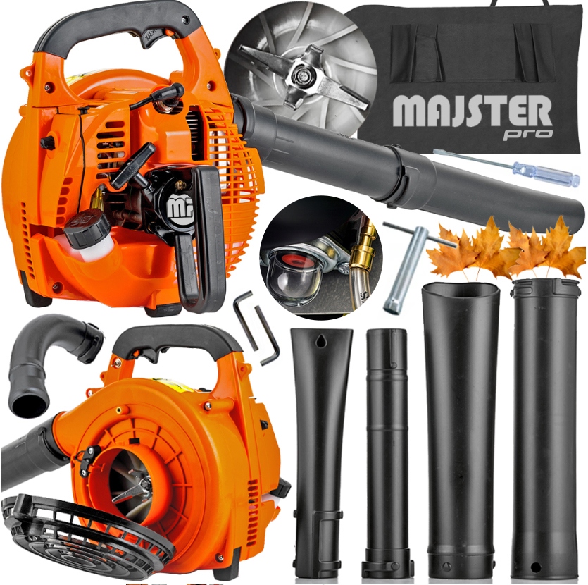 Benzínový záhradný fúkač s drvičom lístia MP0080 Majster